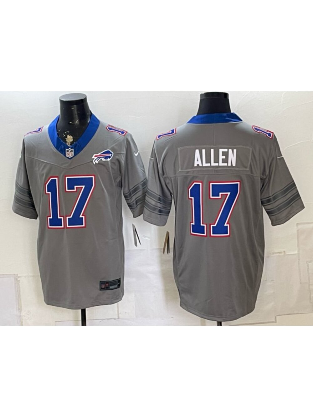 Josh Allen Gray Stitched Jersey Vapor
